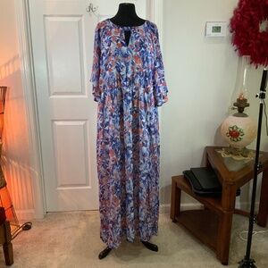 Junarose Chiffon Blue Maxi Dress Plus Size 22